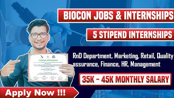 Biocon internships | biocon jobs | biotechnology internship 2022 | summer internship 2022 | biotech