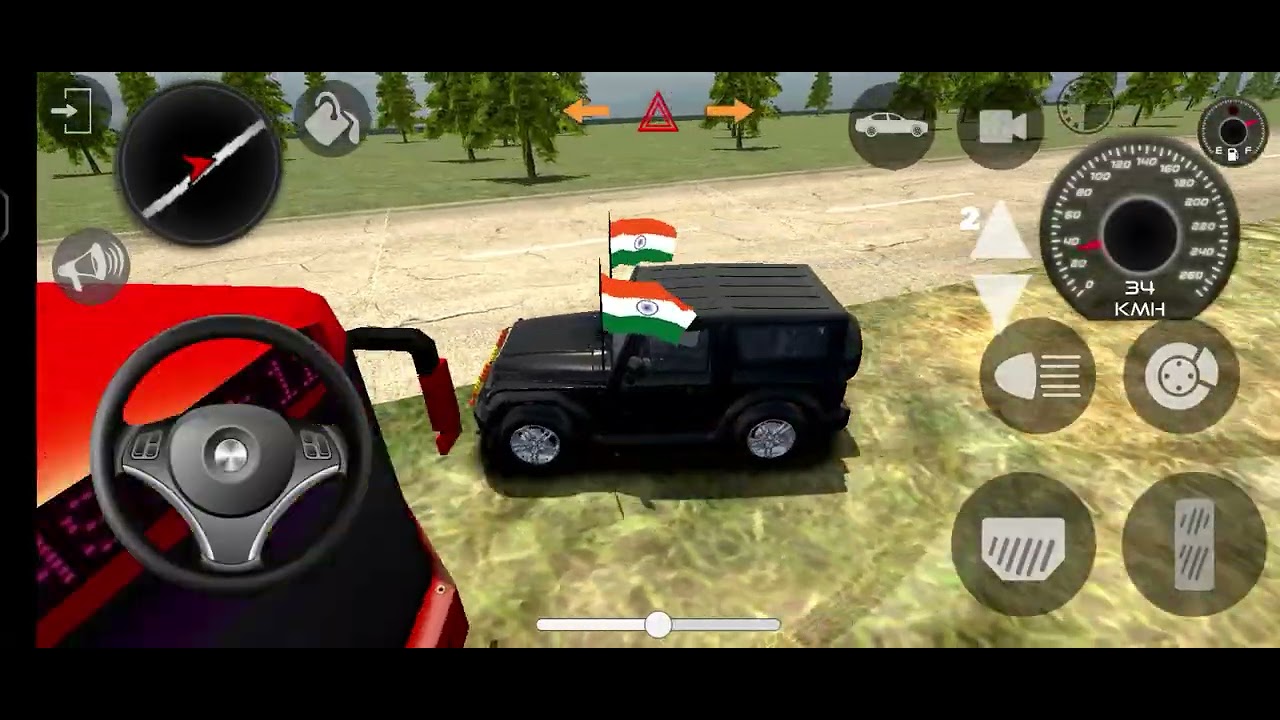 Indian car simulator 3d modified thar offroad