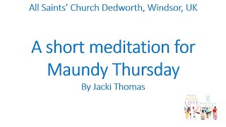 Gethsemane - A meditation for Maundy Thursday