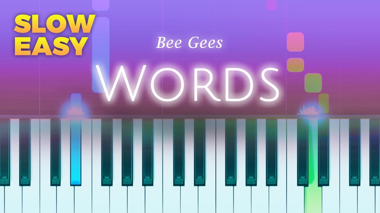Bee Gees - Words - SLOW EASY Piano TUTORIAL by Piano Fun Play