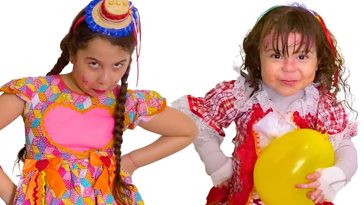 SARAH E ELOAH viraram CAIPIRAS e se DIVERTEM COM SUA FAMÍLIA história engraçada PARA CRIANÇAS