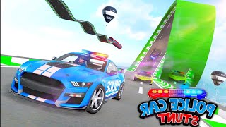 Police Mega Ramp Car game Racing car stunts 3d - Impossible Gt Stunt Car Race | Car Android GamePlay screenshot 4