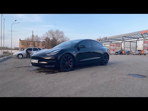 Сколько проедет Tesla Model 3 Performance на скорости 100км/ч и 150км/ч? Поездка Караганда-Астана