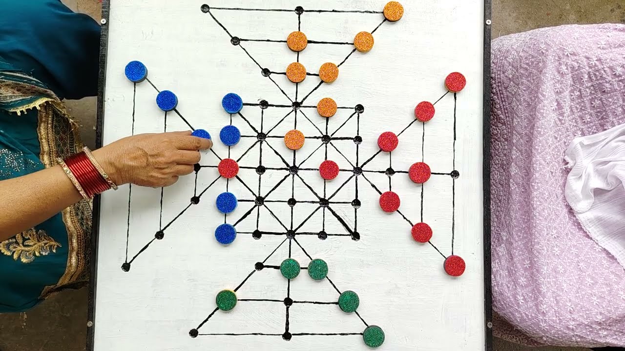 Classic Board Games (Bead 12) -  Red Vs Orange Vs Blue Vs Green #GAME20