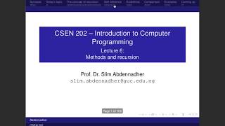 CSEN202 Lecture 6