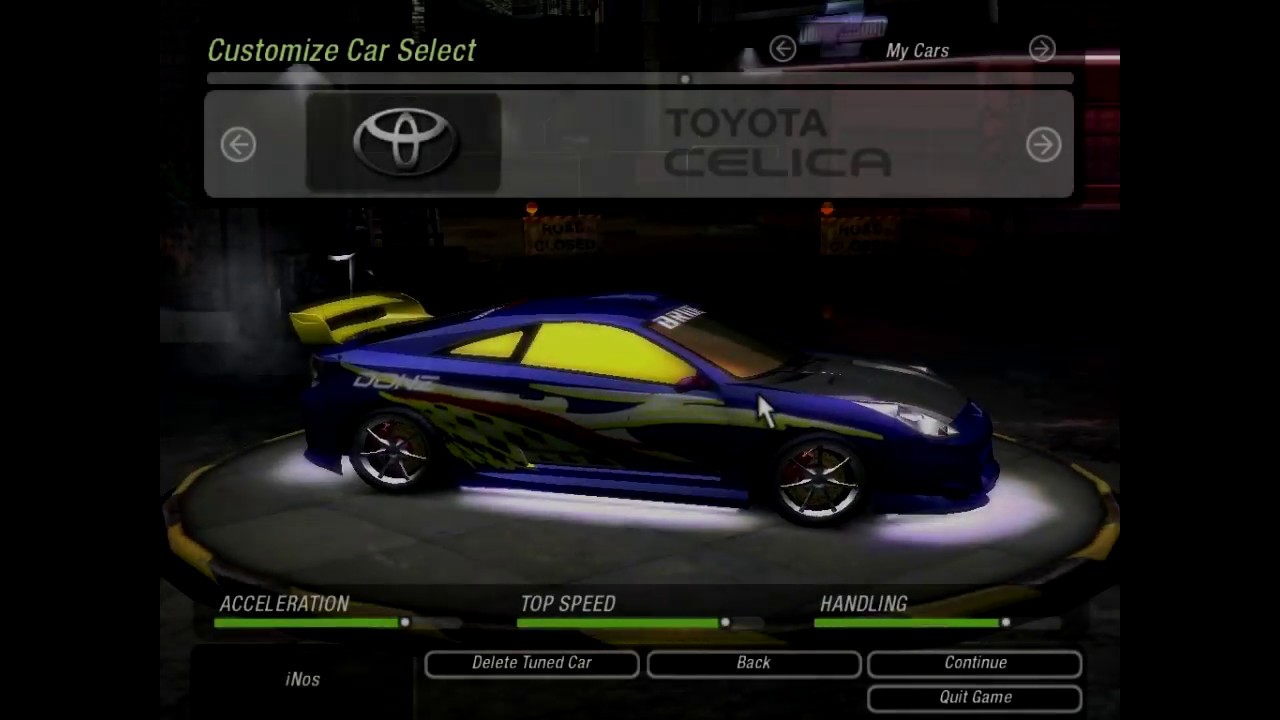 Need For Speed Underground 2 Toyota Celica Tuning HD YouTube