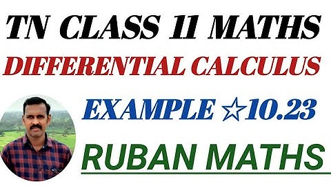 TN Class 11 Maths Example 10.23 Differential Calculus