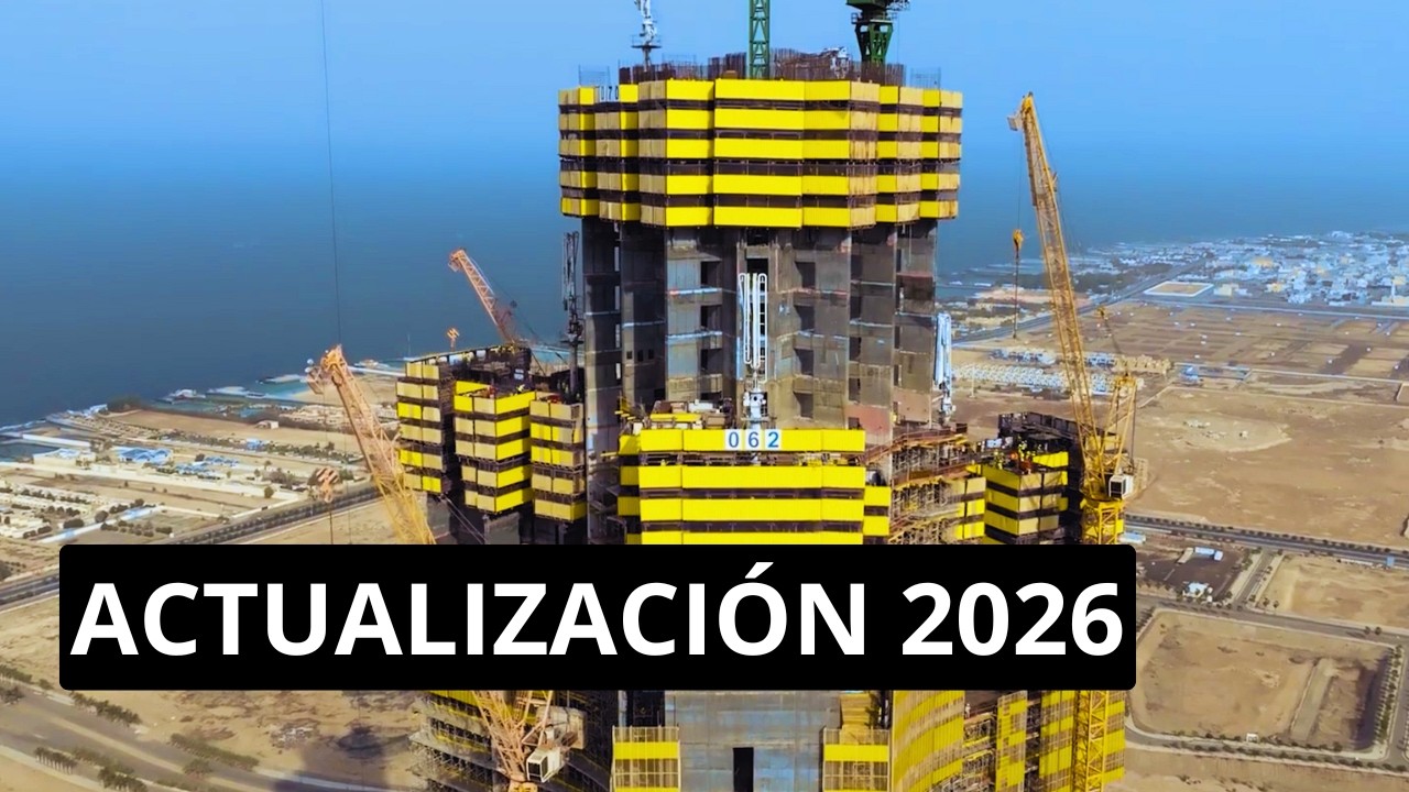 El Rascacielos de 1KM de Arabia Saudí Crece Rápidamente - Actualización de Construcción 2026