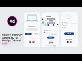 Login / Sign Up adobe XD UI Design tutorial adobe xd 2020