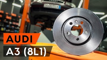 Hoe een remschijven vooraan vervangen op een AUDI A3 1 (8L1) [HANDLEIDING AUTODOC]