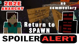 Minecraft Bedrock 2b2e Anarchy: HCC788 and MsFeralcat return to spawn.