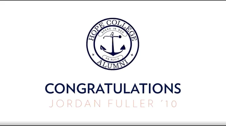 10U10 | Jordan Fuller '10 Presented By Dr. Stacy J...