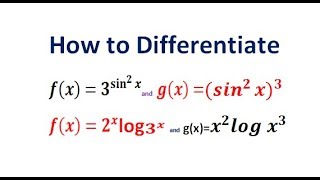 HOW TO FIND DIFFERENTIATION OF VARIABLE POWERS AND CONSTANT POWERS FUNCTION || DIFFERENTIATION TRICK