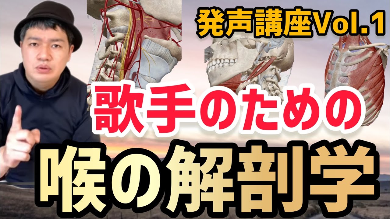 発声講座Vol.1 声の仕組みと喉の解剖　【ボイトレ、声楽愛好家、合唱団員の為の講座】