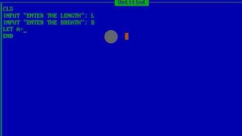 Area of rectrangle in  q basic