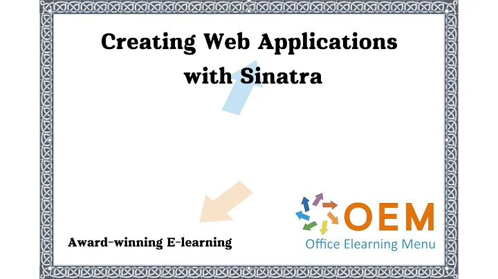 Creating Web Applications with Sinatra E-Learning Training DEMO