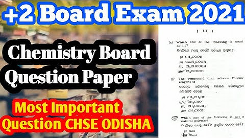 +2 Chemistry Question Answer Paper 2021 ODISHA l Chemistry Question Paper 2021 CHSE ODISHA Board