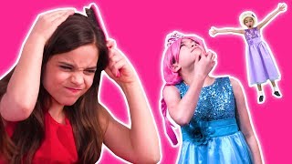 stuck to the ceiling malices giant glue stick pranks princesses in real life kiddyzuzaa