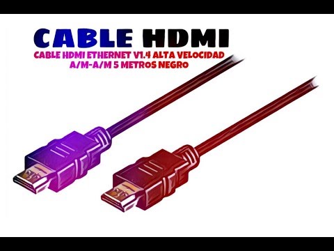 Video de Cable Hdmi ethernet contactos dorados 5 M Negro