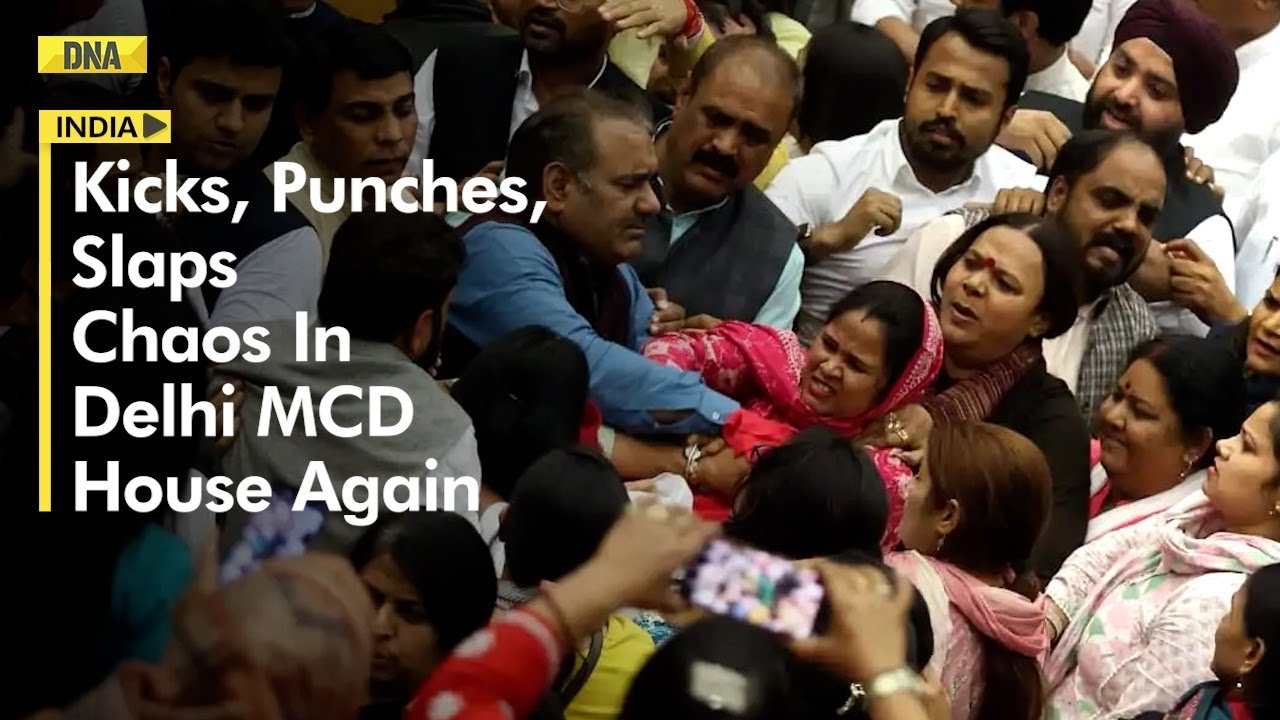 Ruckus In Delhi MCD House Again; AAP, BJP register complaint, standing