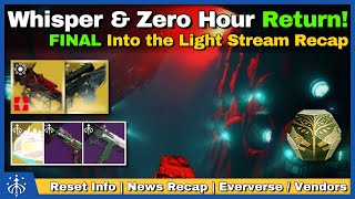 Whisper and Zero Hour RETURN & Great Iron Banner Weapons | Destiny 2 Weekly Reset