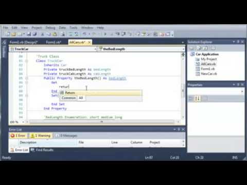 Visual Basic - 114 - Car Part 9 Creating The Truck Class