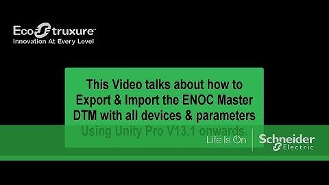 How to Export Import ENOC Configs with DTM &  Export Import ENOC Master DTM devices and Parameters