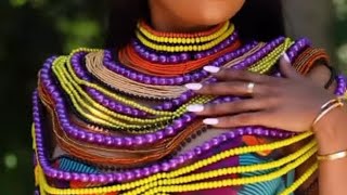 Diy beaded necklace~ How to make beaded cape how to make zulu beaded necklace Bonang&#39;s beaded cape