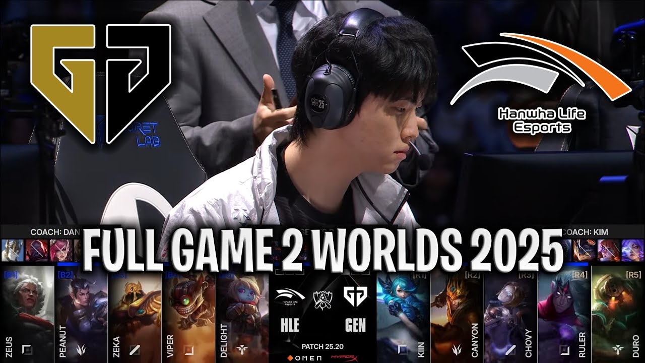 LONGEST GAME WORLDS!😱 - GEN vs HLE Game 2 WORLDS 2025 QUARTERFINALS | GENG vs HANWHA G2 WORLDS 2025