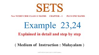 Famous miscellaneous chapter 1 sets   example 23 example 24 malayalam cbse class 11 maths plus one maths Profile