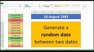 Generate A Random Date Between Two Dates In Excel screenshot 4