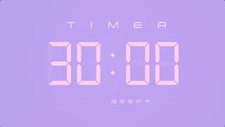 30 Min Digital Countdown Timer with Simple Beeps 💕💜