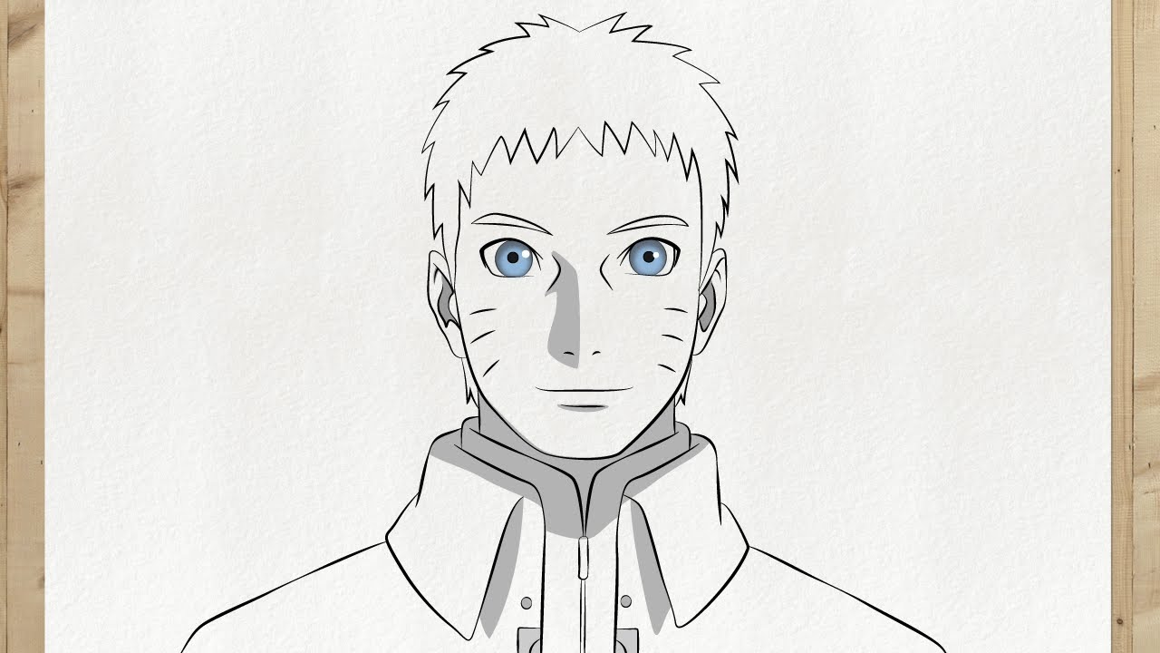 Como desenhar o NARUTO SÉTIMO HOKAGE ( 7 ° hokage em Boruto) passo a passo,  fácil e para iniciantes 