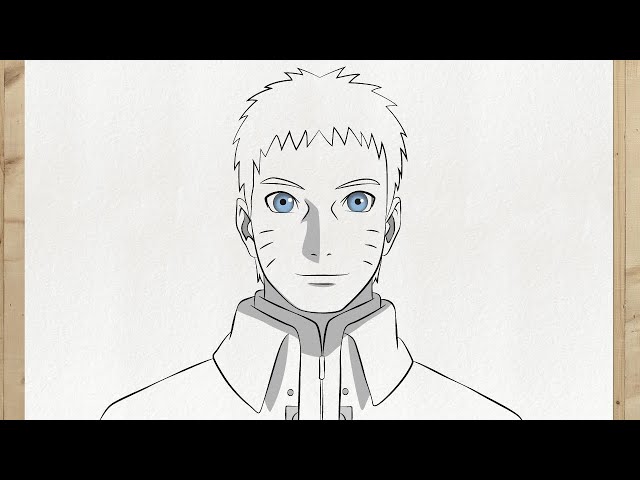 Como desenhar o NARUTO SÉTIMO HOKAGE ( 7 ° hokage em Boruto) passo a passo,  fácil e para iniciantes 