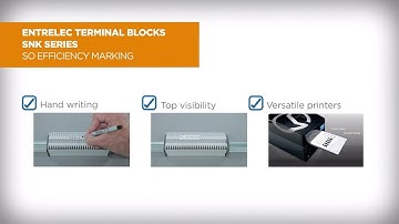 TE’s ENTRELEC Terminal Block SNK Series: Marking