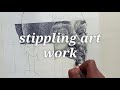 stippling/dot drawing realistic drawing/ time lapse video