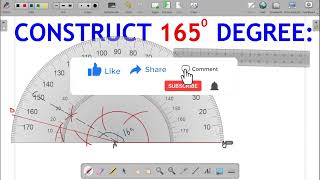 HOW TO CONSTRUCT 165 DEGREE WITH COMPASS