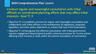 Comprehensive Plan Update: Tribal Coordination Element