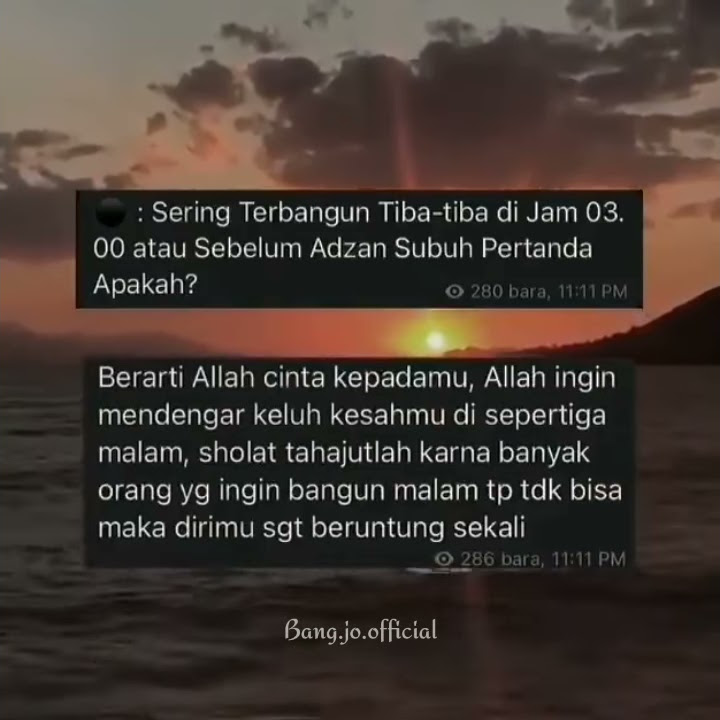 story wa saat terbangun tidur malam