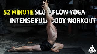 52 Minute Slow Flow Yoga at Home | Intense Full Body Workout | FEEL THE BURN, GENTS! screenshot 4