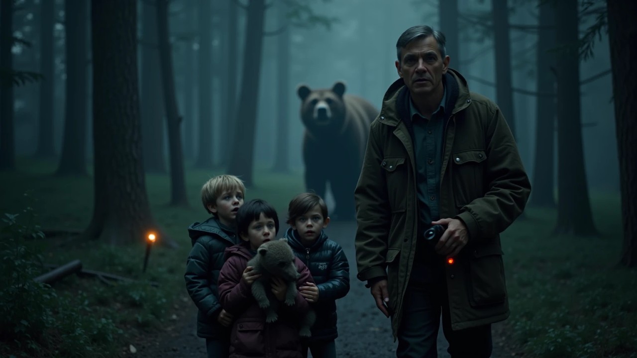 ДЕТИ НАШЛИ В ЛЕСУ МАЛЕНЬКОГО МЕДВЕЖОНКА И СЗАДИ УСЛЫШАЛИ ШАГИ МЕДВЕДИЦЫ