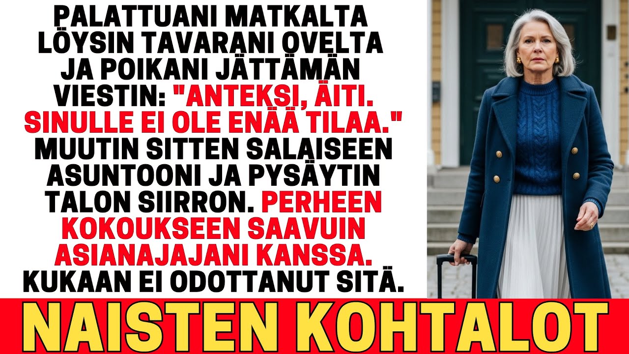 PALASIN MATKALTA – MATKATAVARANI OLI HEITETTY ULOS JA LAPUSSA LUKI: ”ÄITI, SINULLE EI OLE TILAA.”