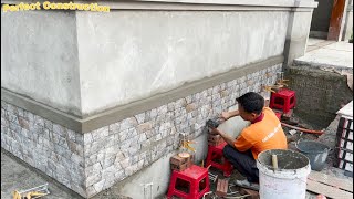 Construction Of 3D Tiles Imported From India For House Foundations - Tiling Skills