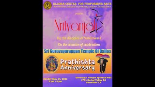 Nrityanjali 2023 for Sri Guruvayurappan Temple of Dallas Prathishta Anniversary Celebrations