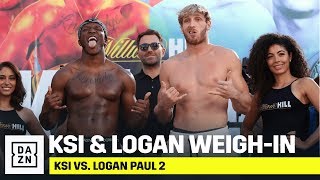 KSI & Logan Paul Weigh-In & Face-Off Ahead Of Their Boxing Pro-Debuts