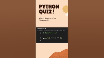 Quiz 17 - Python
