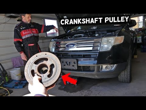 CRANKSHAFT PULLEY REMOVAL REPLACEMENT 3.5 3.7 FORD EDGE FLEX TAURUS FUSION LINCOLN MKX MKS MKZ