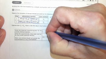 16.4d Writing the rate law implied by a simple mechanism with an initial slow step