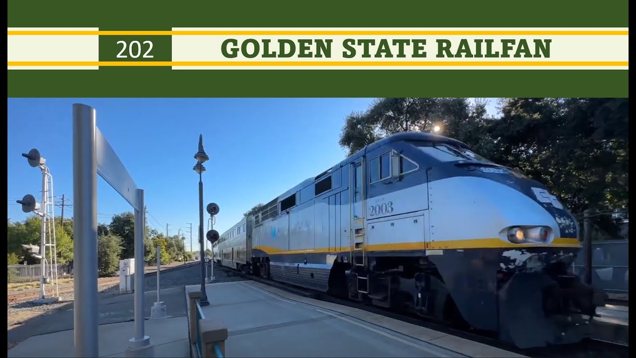 Capitol Corridor CDTX 2003 and Cab Car 8304 Train Arrive and Depart ...