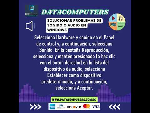 🥳🎉 Solucionar problemas de sonido o audio en Windows ✨✨servicio técnico DataComputers⭐🥳🎉